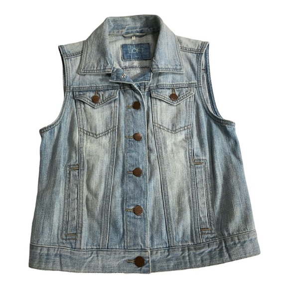 LOFT Denim vest vintage blue size XS - Picture 7 of 16